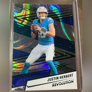 2025 Justin Herbert Panini Revolution Green Swirl /199 Chargers Los Angeles